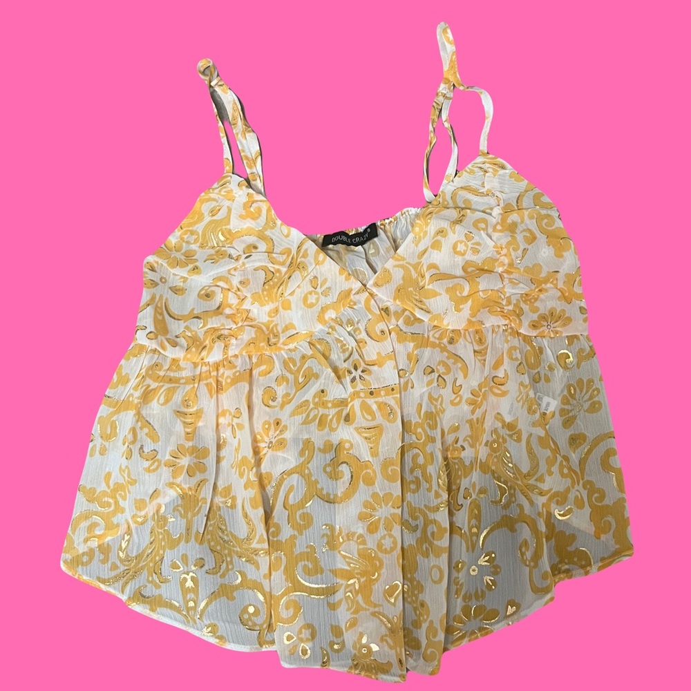 Flowy sweetheart crop top tank